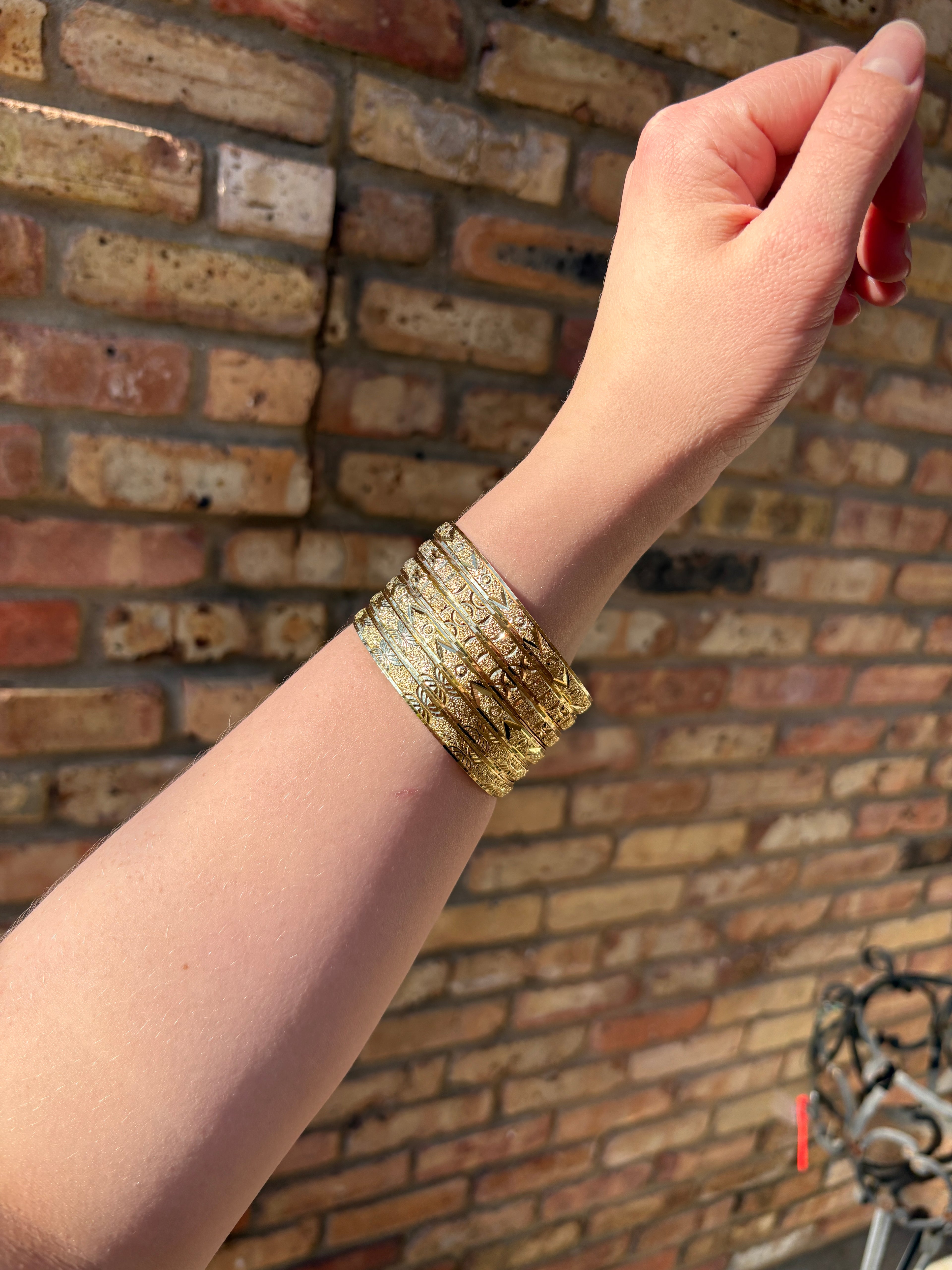 12 PACK GOLD BANGLES