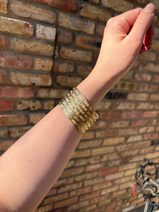 12 PACK GOLD BANGLES