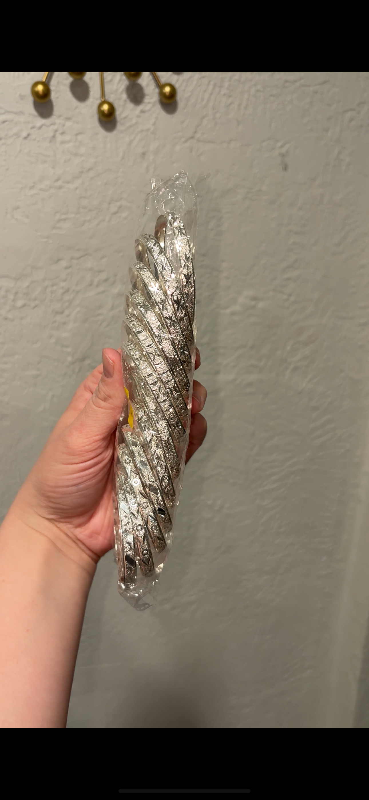 6 PACK SILVER BANGLES