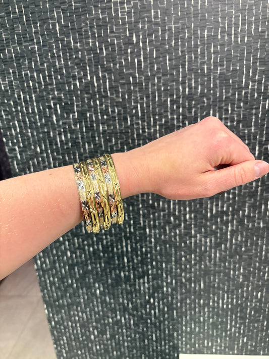 14k GOLD BANGLES
