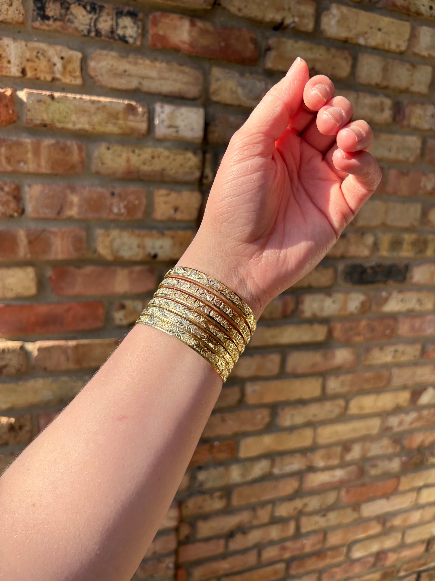 12 PACK GOLD BANGLES