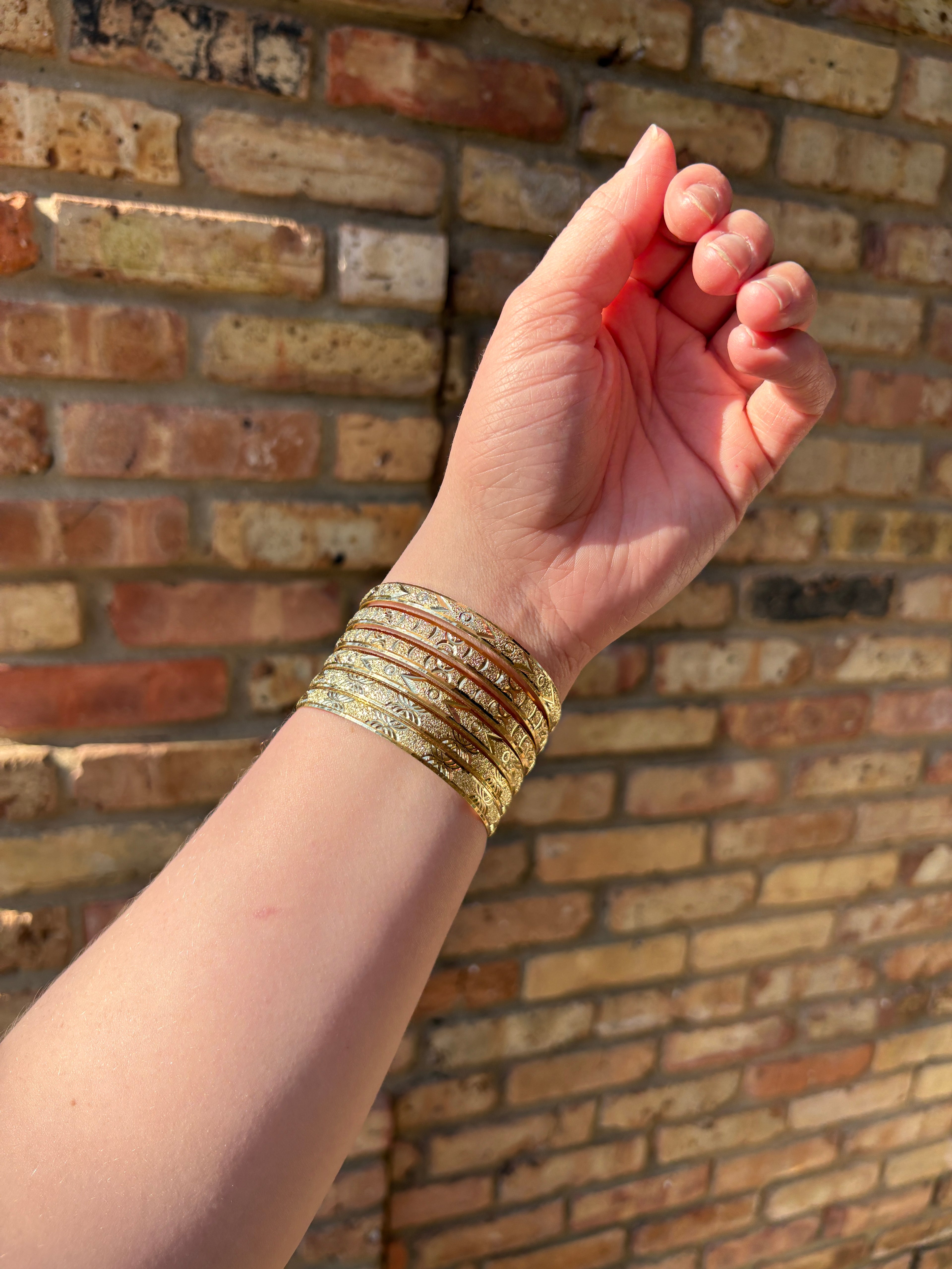 12 PACK GOLD BANGLES