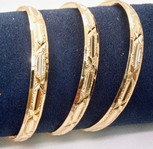 14k GOLD BANGLES
