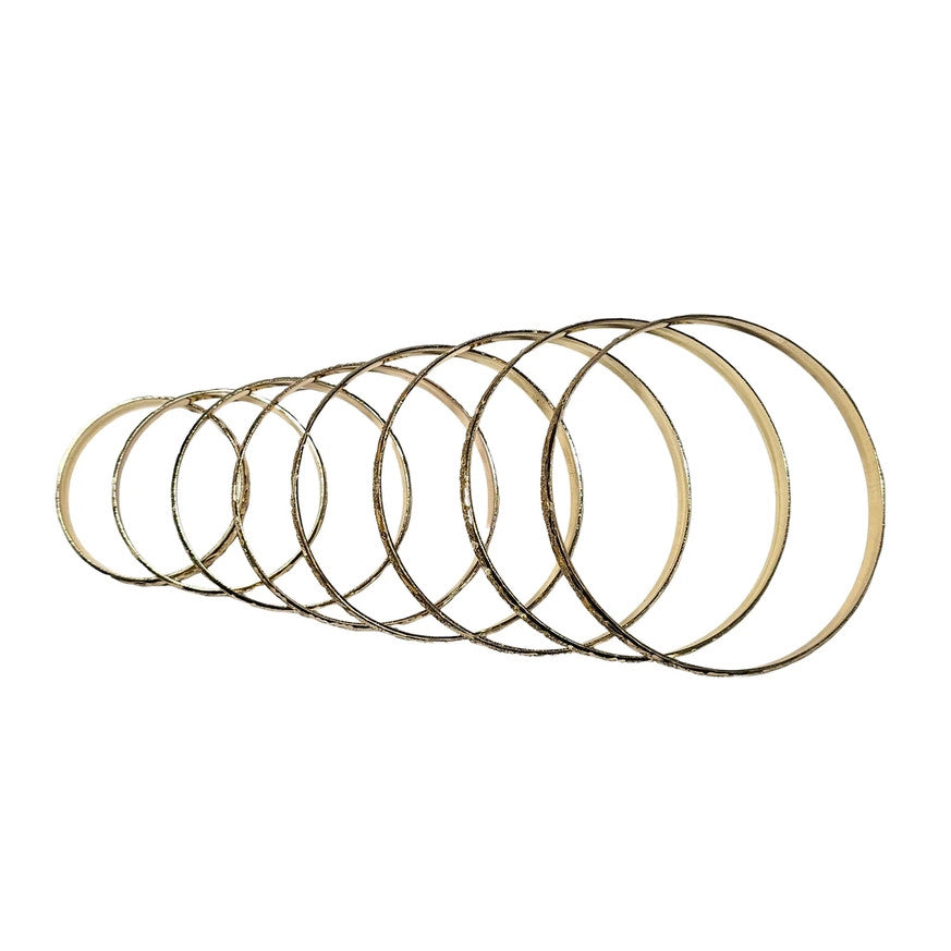 12 PACK GOLD BANGLES