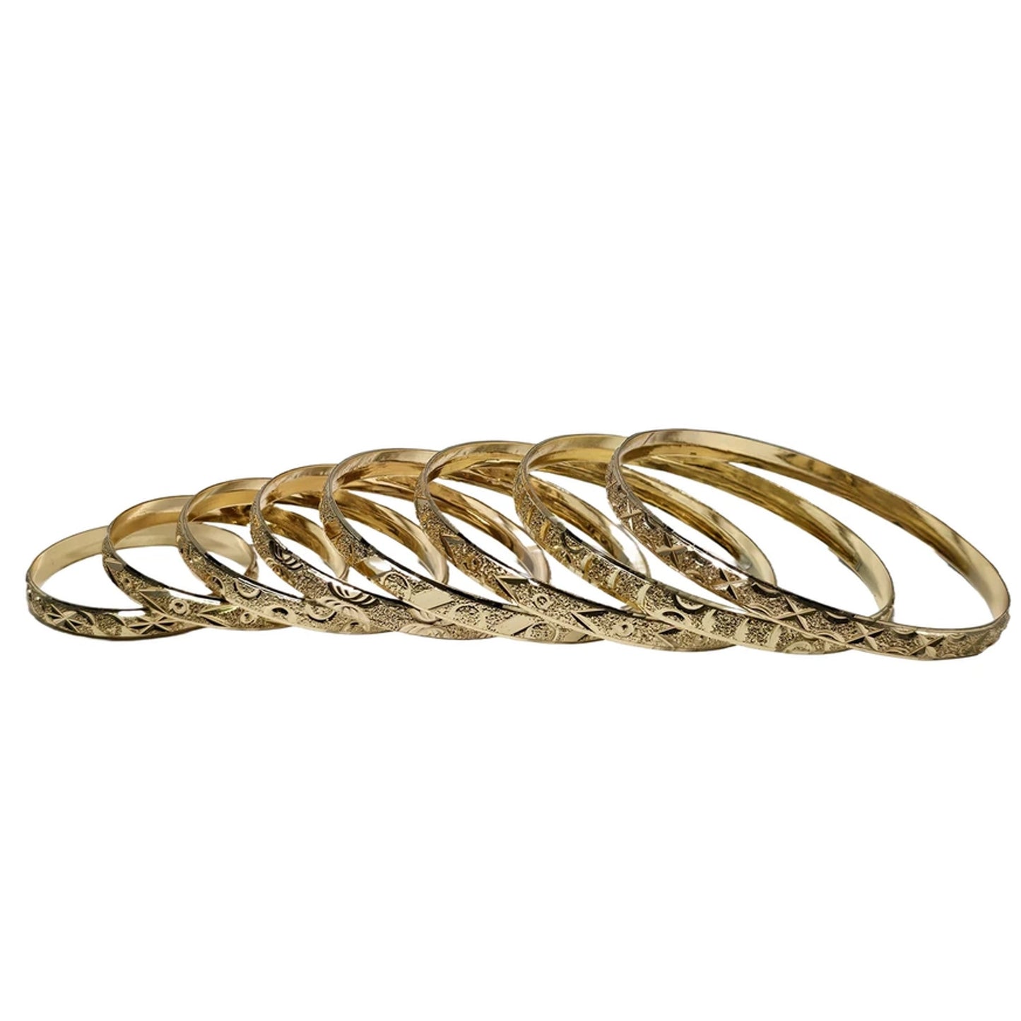 12 PACK GOLD BANGLES